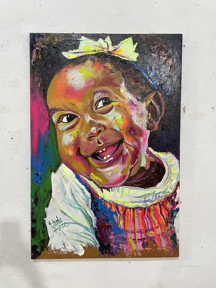Colourful original portrait painting