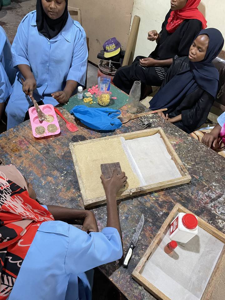 Community craft workshop in progress
